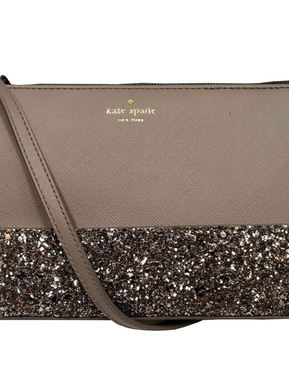 Kate Spade New York Greta Glitter court crossbody bag/grey! NWOT - Picture 14 of 14